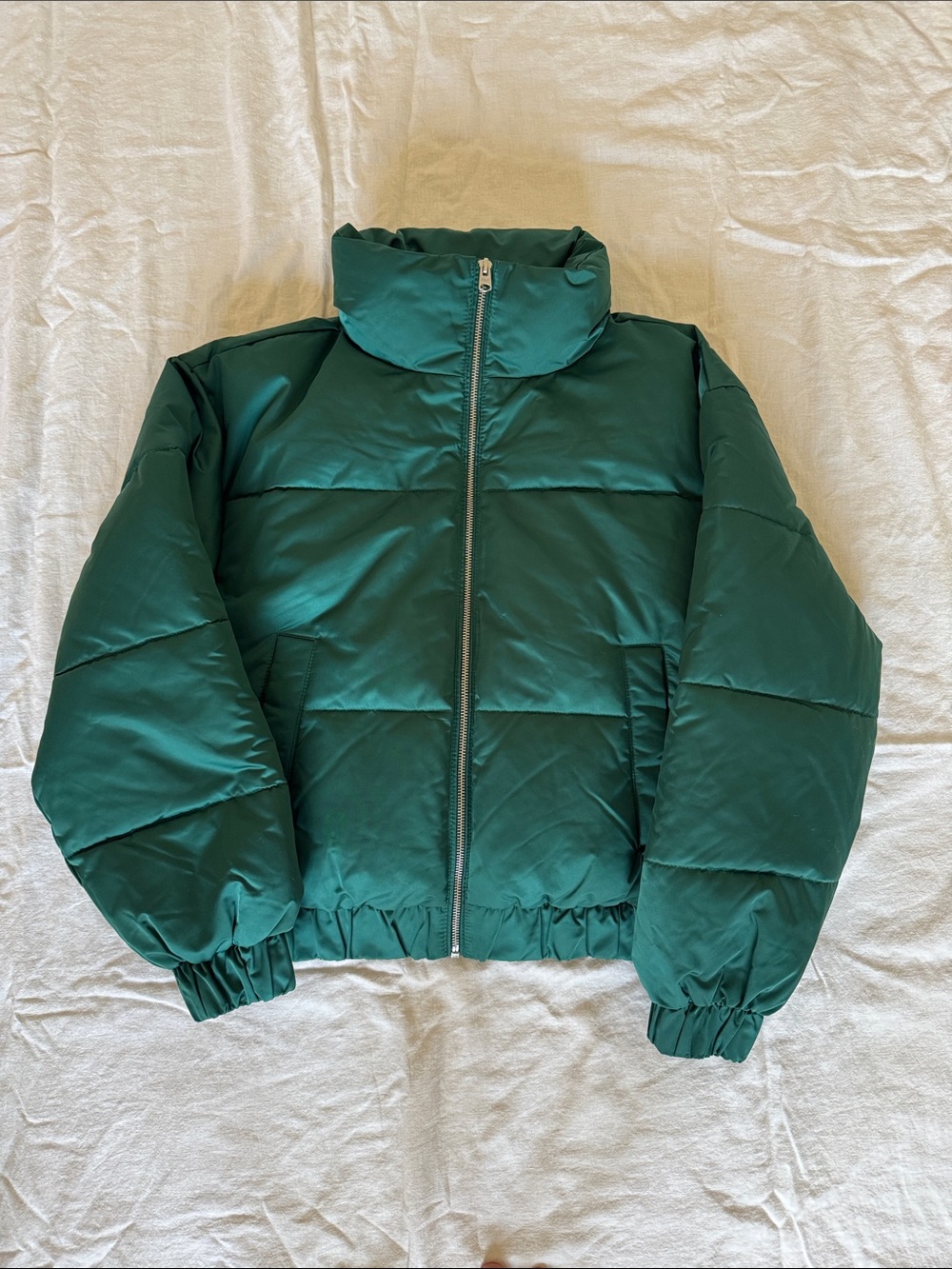 Abercrombie & Fitch Emerald Green Puffer Jacket
